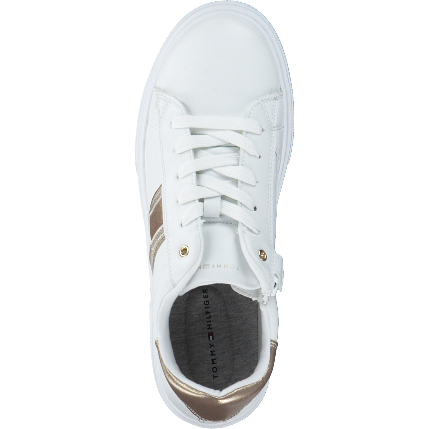Tommy Hilfiger T3A9-32703, Schnürschuhe, Kinder, bianco/platino