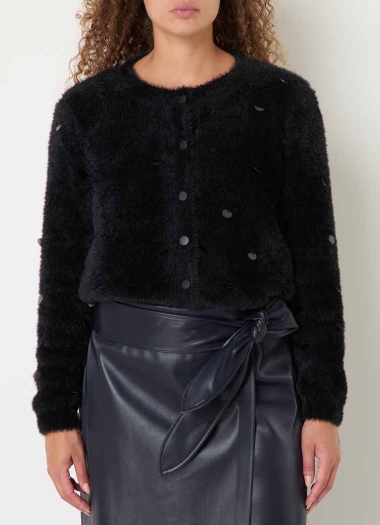 Expresso Chunky knit cardigan with sequins