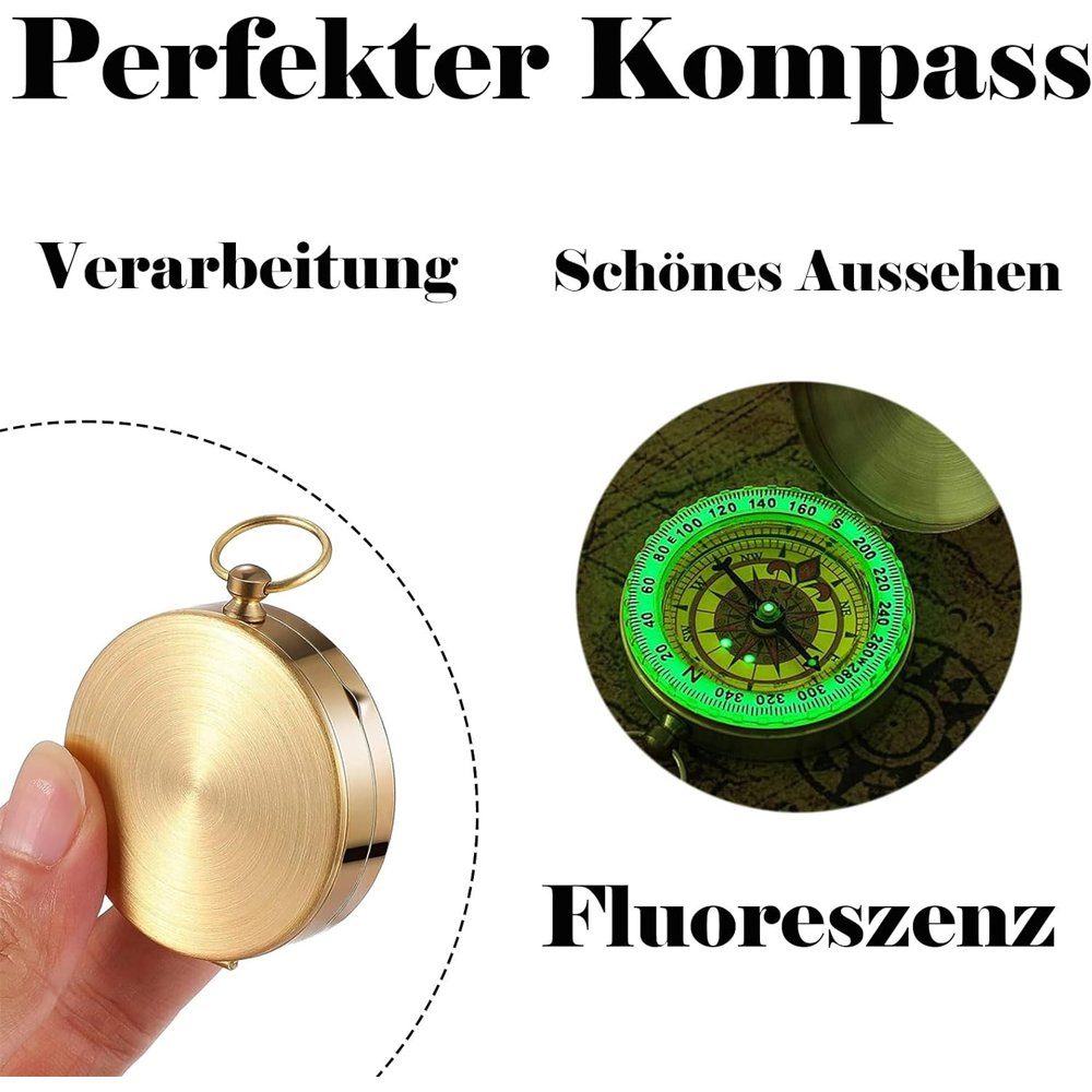 Tian Dee Kartenkompass Wasserdichter Kompass für den Außenbereich zum Wandern, Camping usw