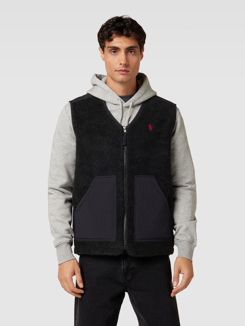 Weste mit Label-Details in schwarz