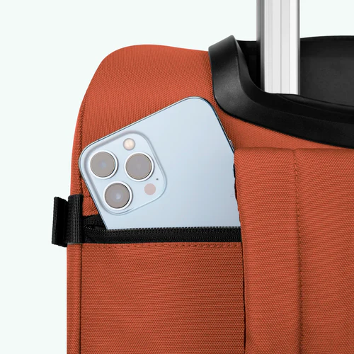 Kaikoura small orange 2-wheel soft suitcase