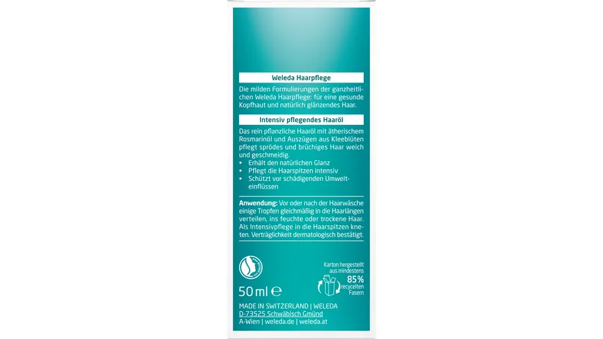 WELEDA ROSMARIN Intensiv Pflegendes Haaröl 50 ml