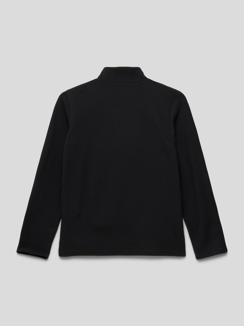 Fleecepullover mit Troyer-Kragen Modell 'GLACIER' in schwarz