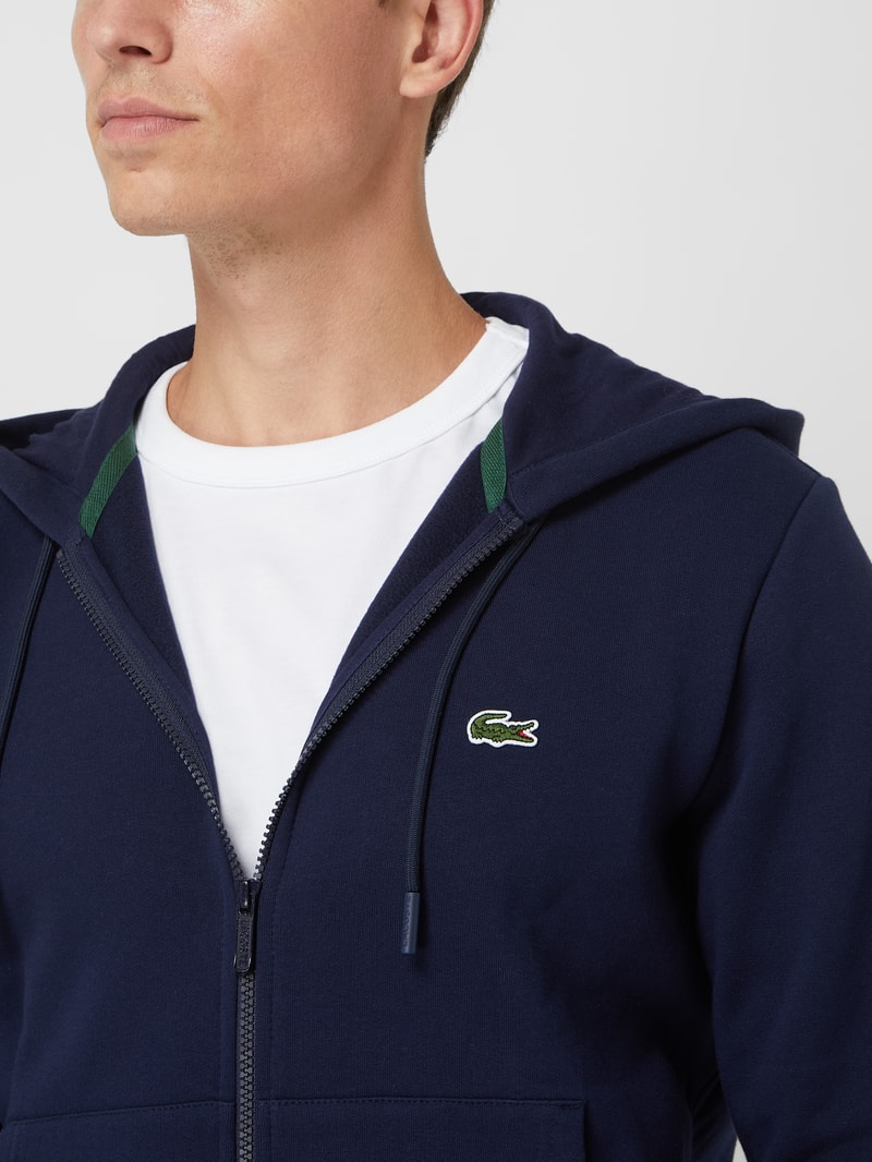 Classic Fit Sweatjacke mit Kapuze in marineblau