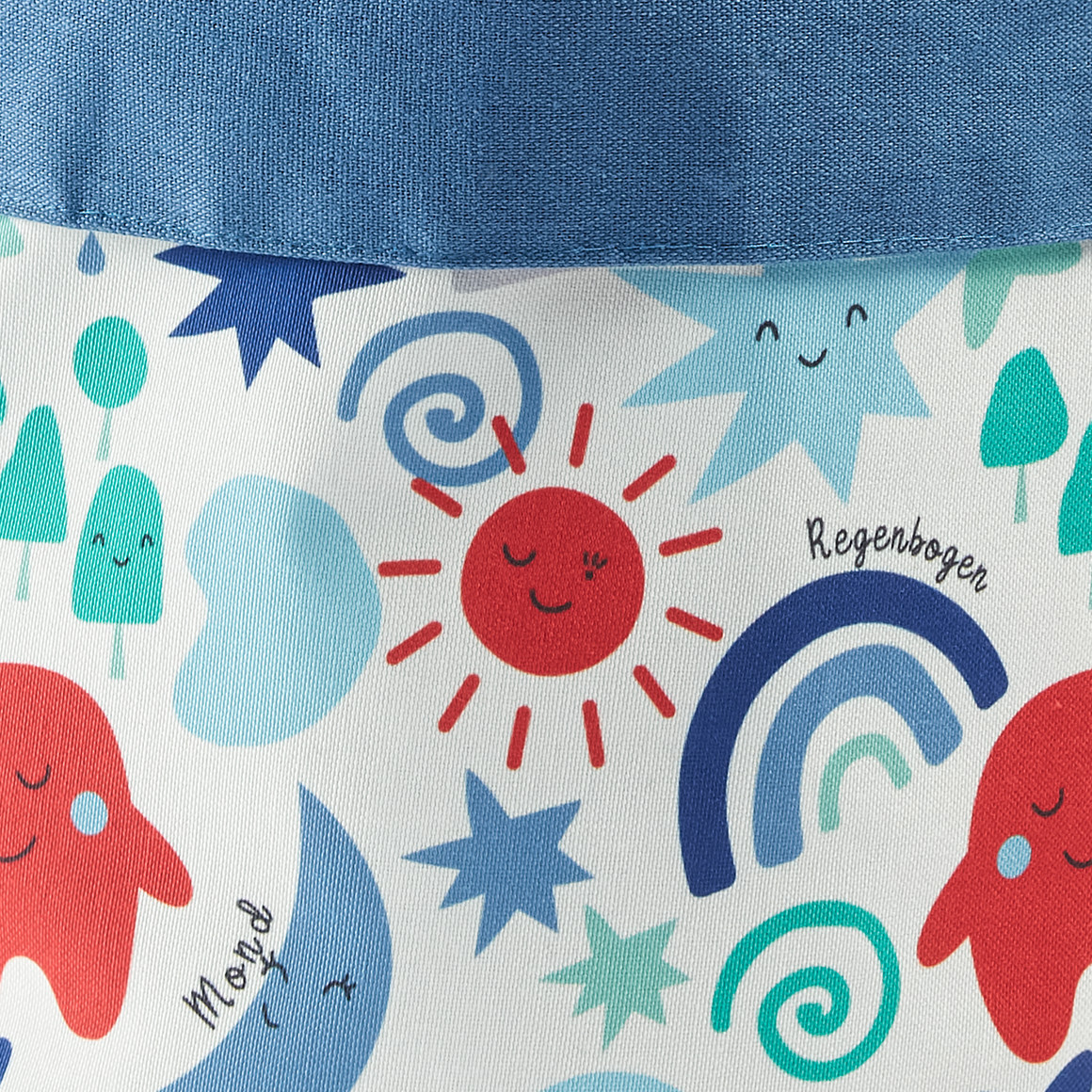 Großer Aufbewahrungskorb mit bunten Motiven