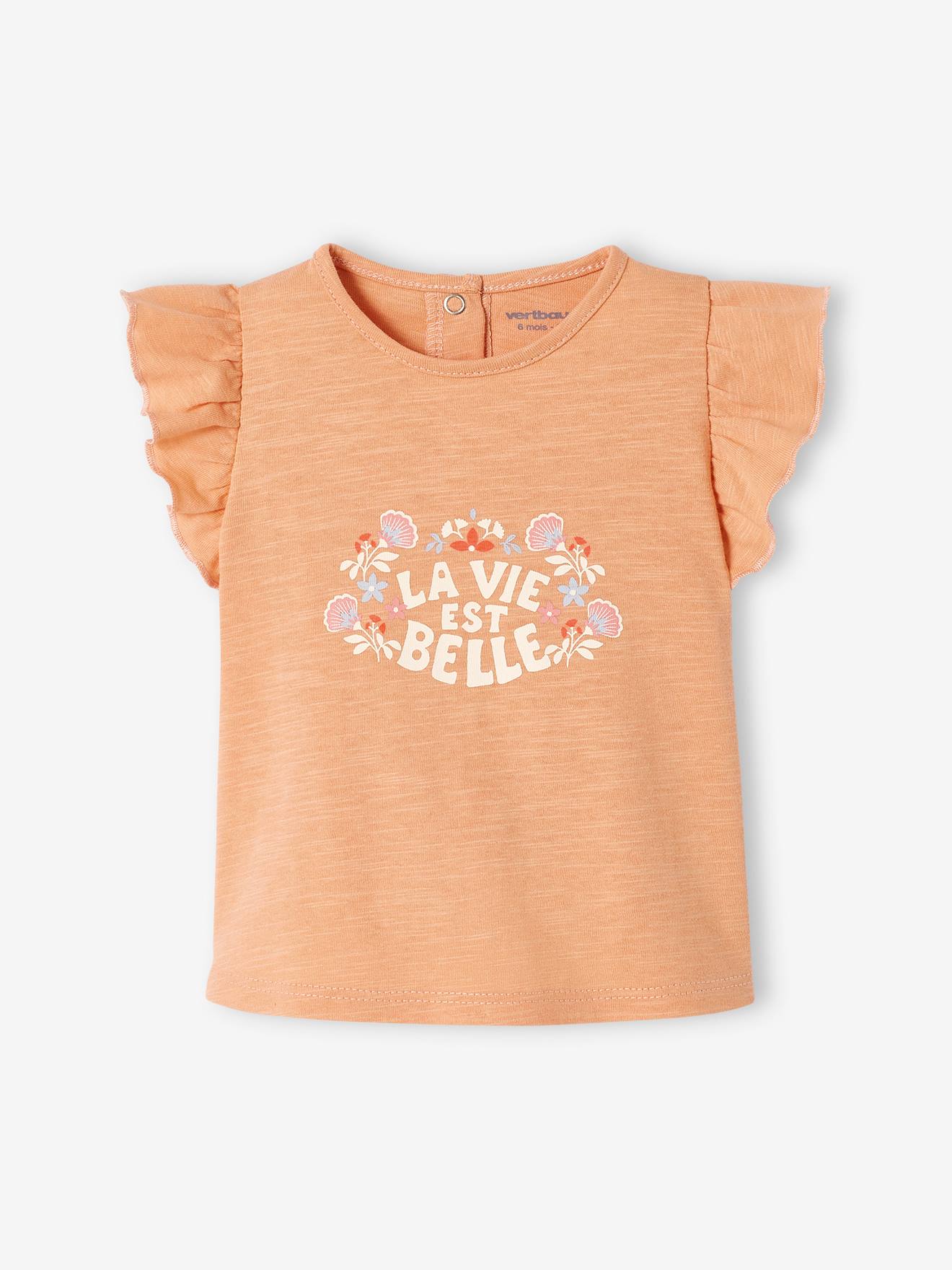 Vertbaudet Mädchen Baby T-Shirt - orange
