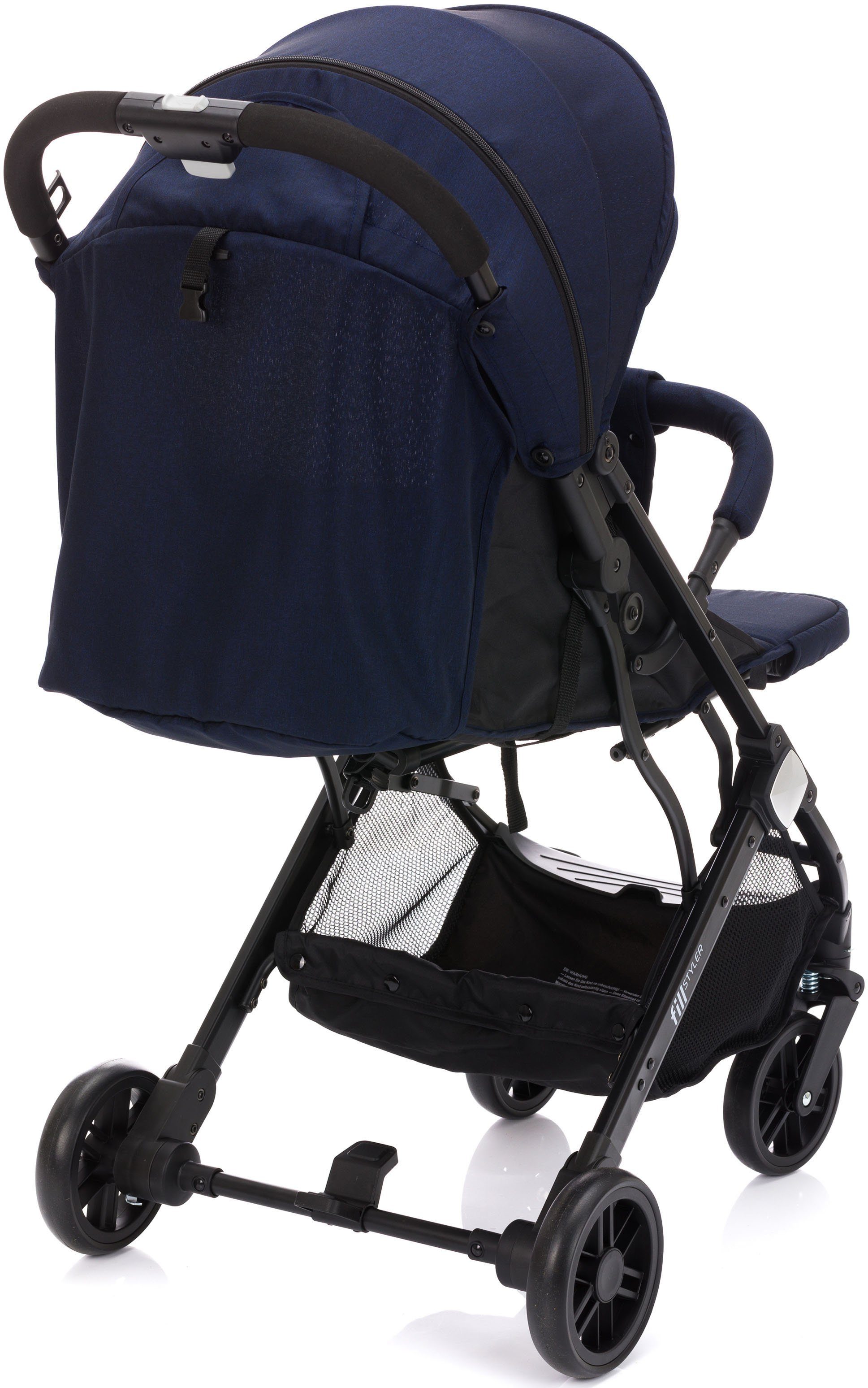 Fillikid Sport-Kinderwagen Styler, blau melange, mit Trolleygriff