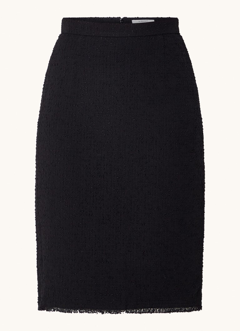 Saia lápis mini Lara da LKBennett com estampa tweed.