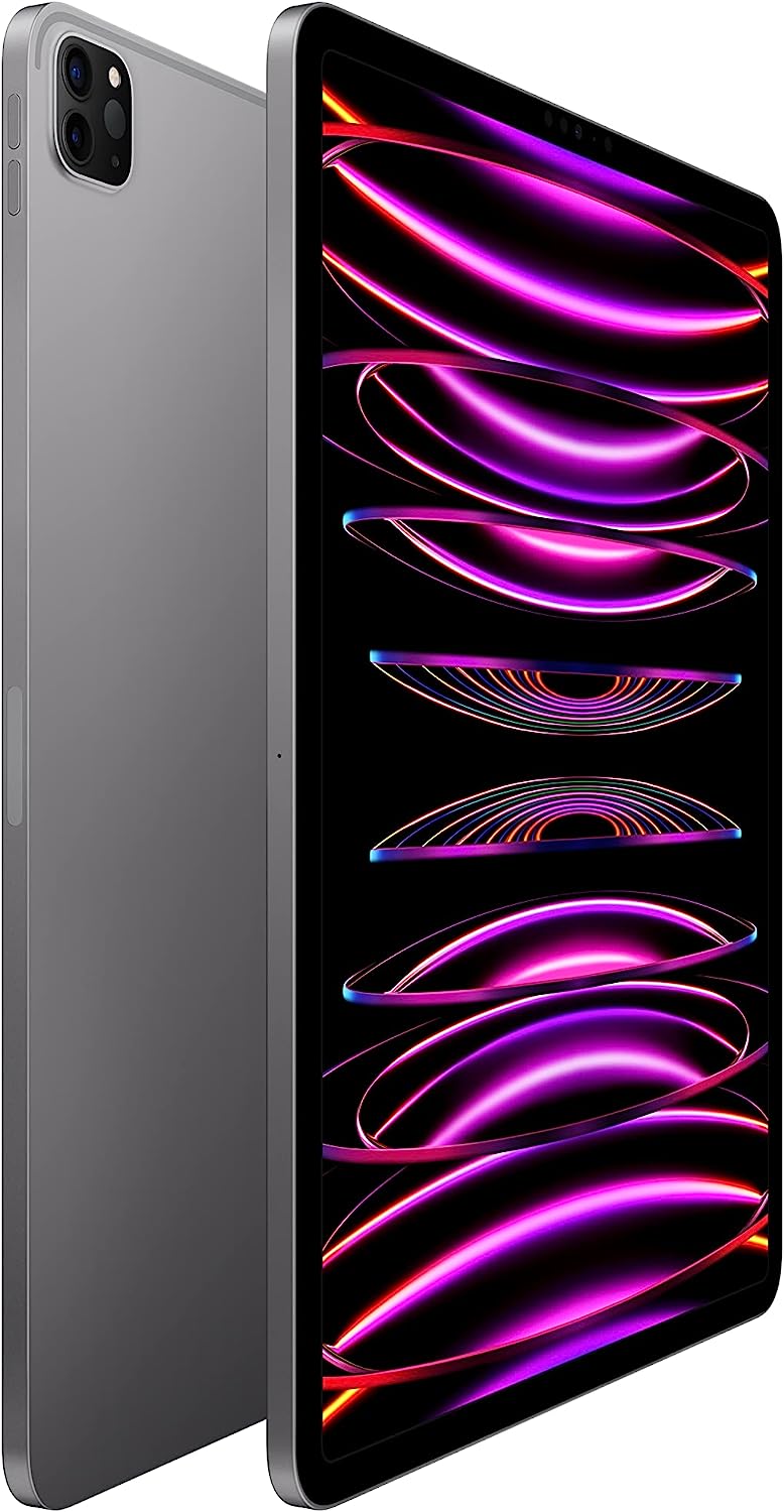 Apple iPad Pro 12.9-inch (6th Generation): with M2 chip, Liquid Retina XDR Display,  Wi-Fi 6E, 12MP front/12MP and 10MP Back Cameras, Face ID, All-Day Battery Life – Space Gray