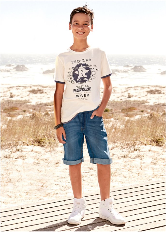 Jungen Stretch-Bermuda