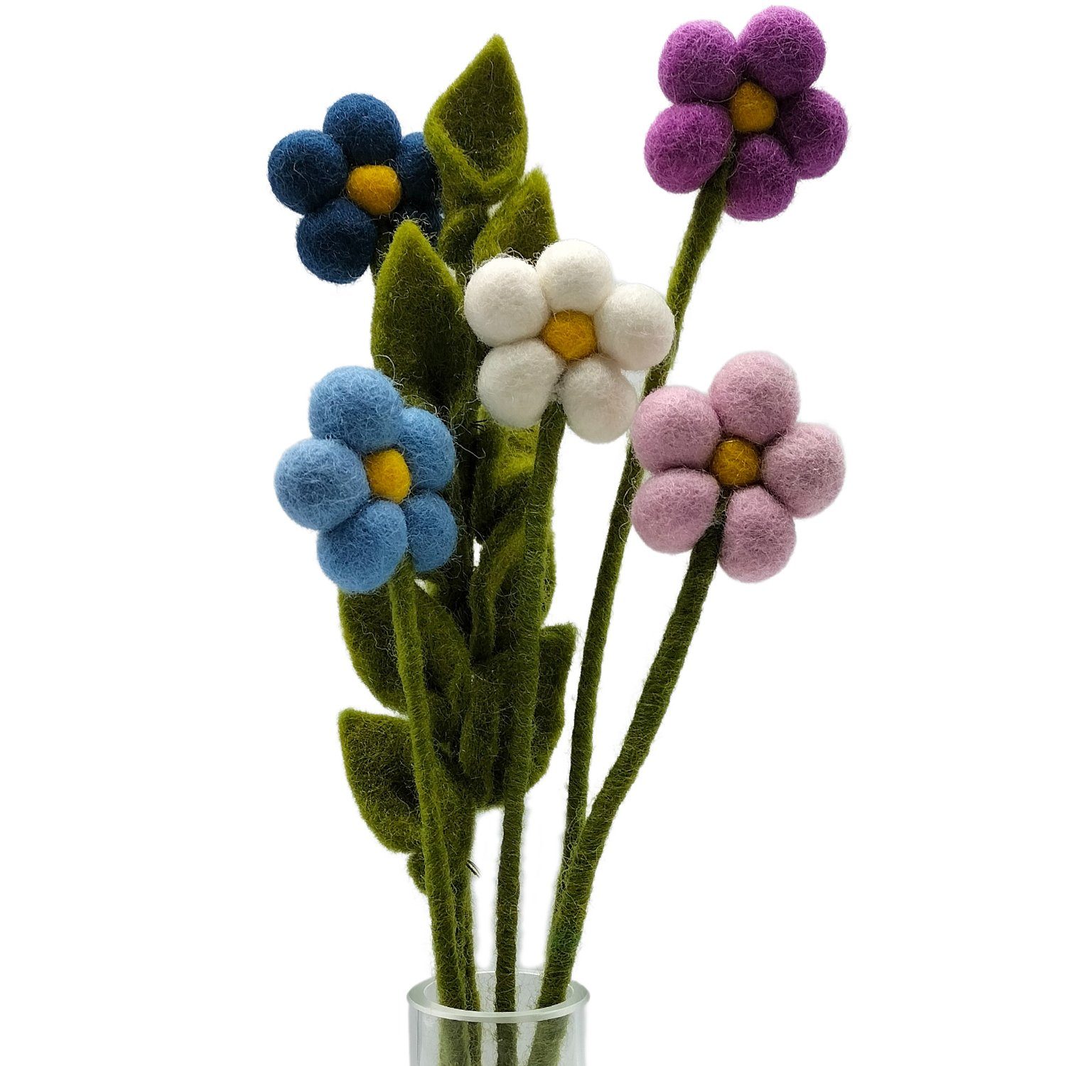 your castle Dekokranz Bunter Blumenstrauss aus handgearbeiteten Filzblumen Fair-Trade