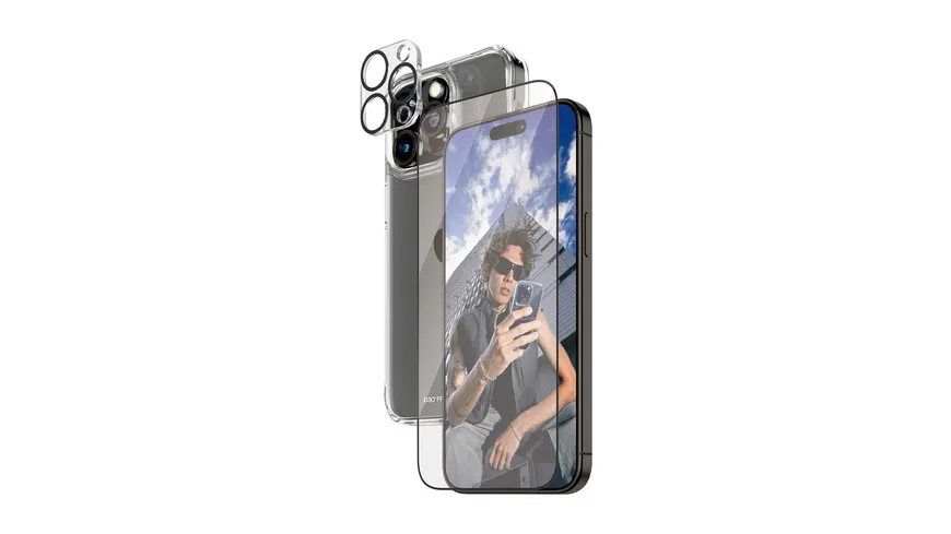 PanzerGlass iPhone 15 Pro Max 3-in-1 Pack