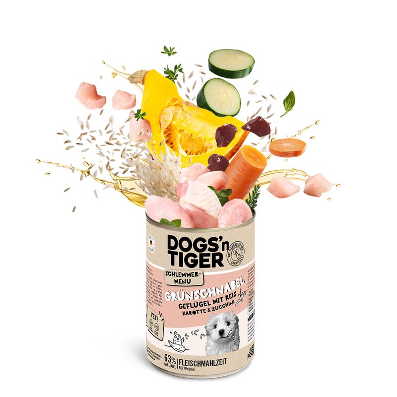 Dogs'n Tiger Schlemmermenü für Hunde 6 x 400 g