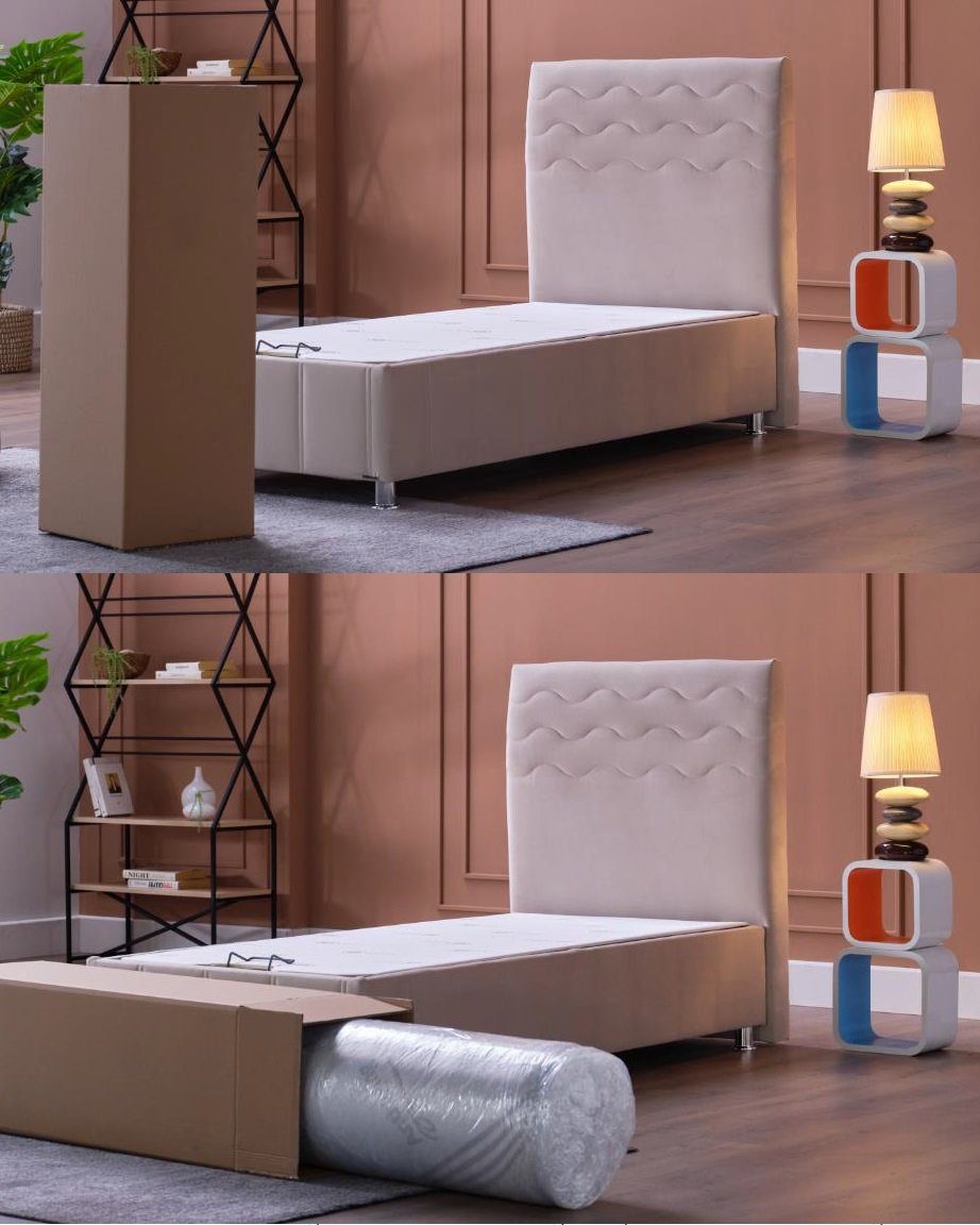 Boxspringmatratze Anti-Aging Visage Kaltschaummatratze mit Premium Visco Memory Foam, ARGAHOME, 24 cm hoch, (Doppelseitige Boxspringmatratze mit zwei Liegehärten, Versteppter Anti -Aging Bezug mit Vitamin E Aloe Vera und Jojobaöl), 90x200