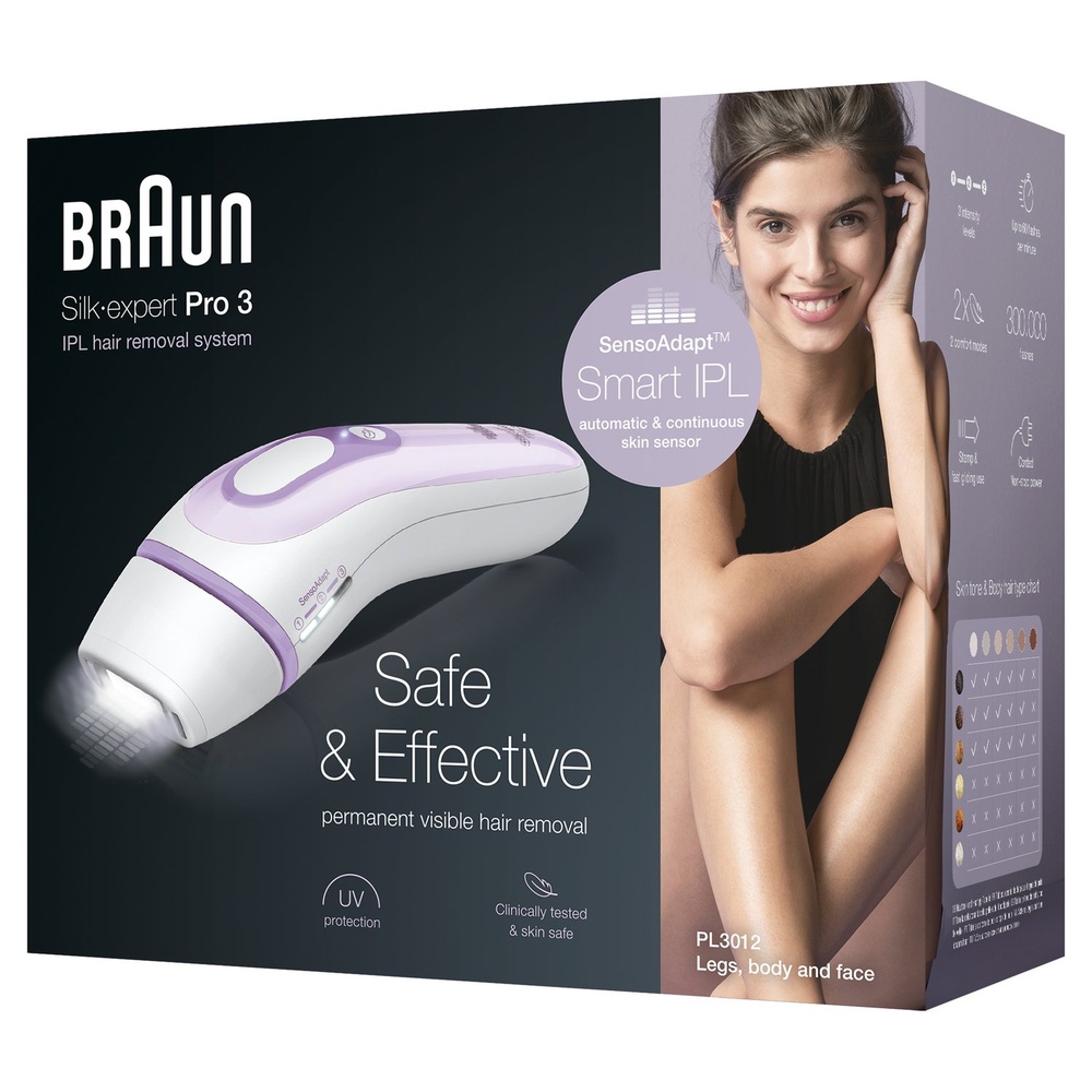 braun Braun Silk·Expert Pro 3 Épilateur Lumière Pulsée Intense IPL Dernière Génération Epilateur À Lumière Pulsée