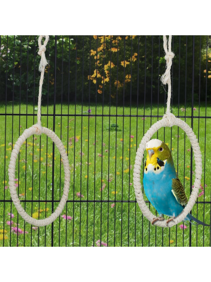 relaxdays 2 x Vogelschaukel-Ring in Natur - Ø 15 cm günstig kaufen onesize