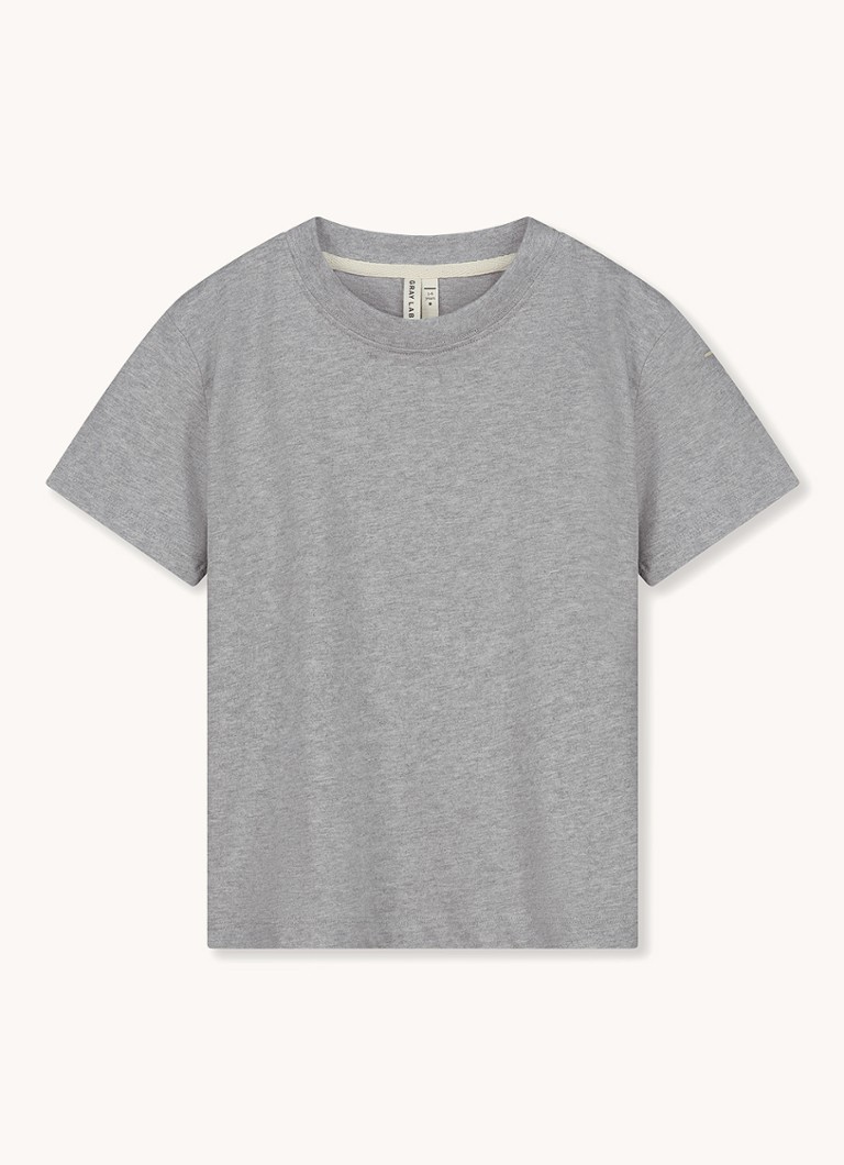 Gray Label økologisk bomulls-T-skjorte med rund hals