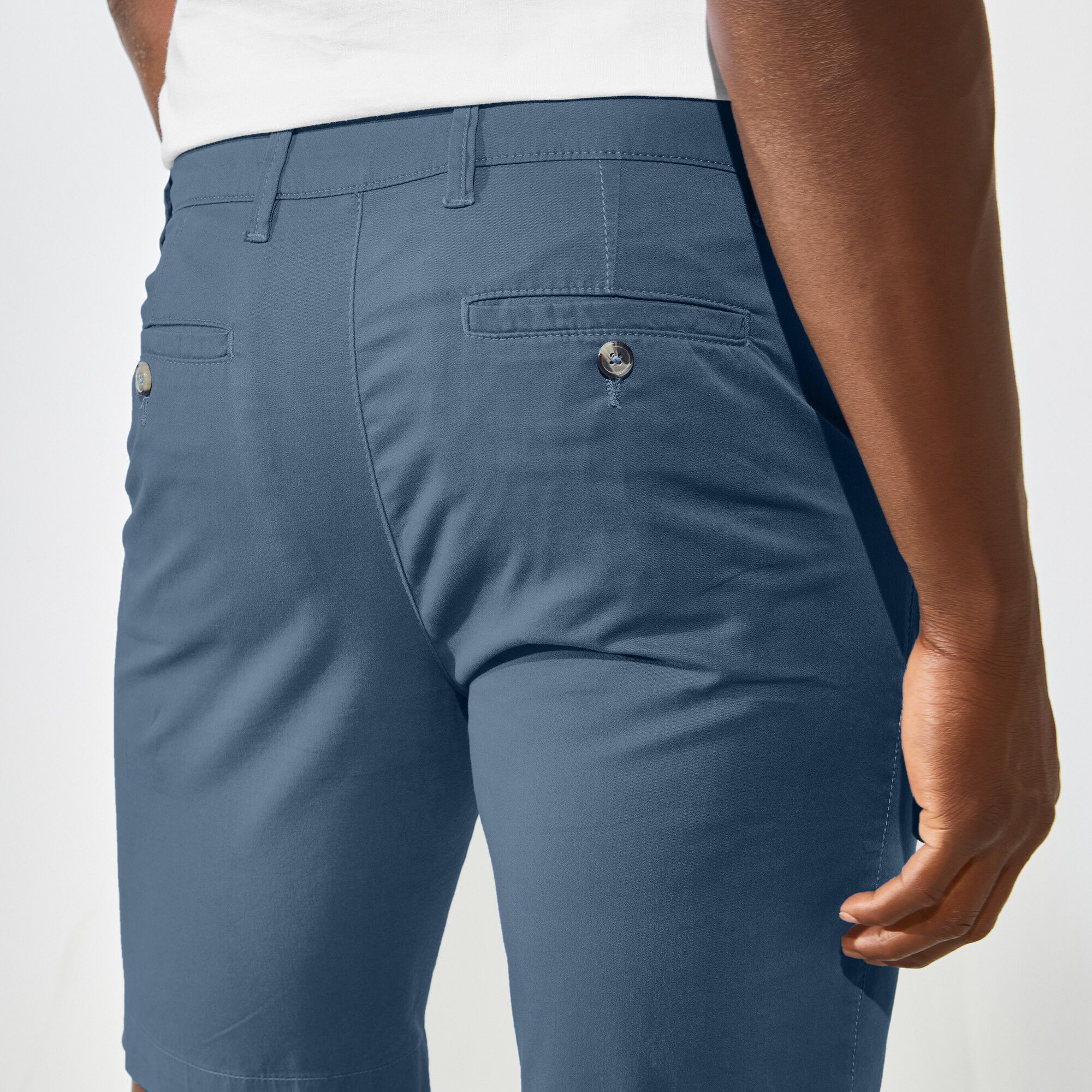 Bermuda chino uni sergé stretch grand confort spécial embonpoint