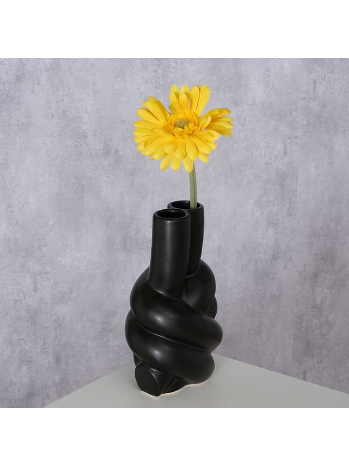 Boltze Vase ''Malko'' in Schwarz - (B)13 x (H)20,5 x (T)10 cm günstig kaufen onesize