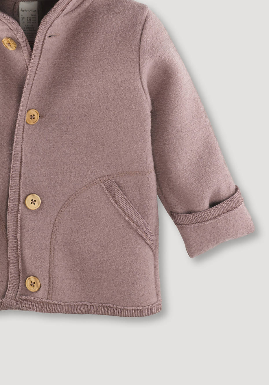 Walkjacke aus reiner Bio-Merinowolle