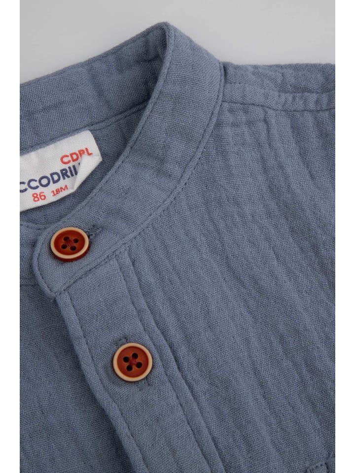 Coccodrillo Hemd mit kurzen Ärmeln in blau günstig kaufen 74