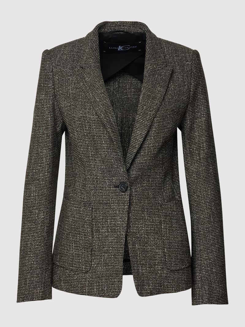 Blazer mit Reverskragen in schwarz
