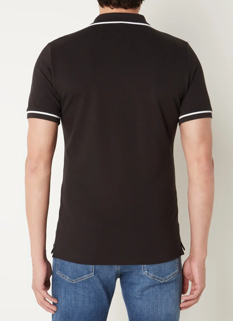 Polo Calvin Klein Tipping com estampa de logotipo