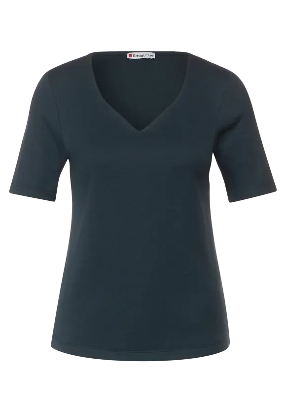 Street One T-Shirt mit Herz Ausschnitt