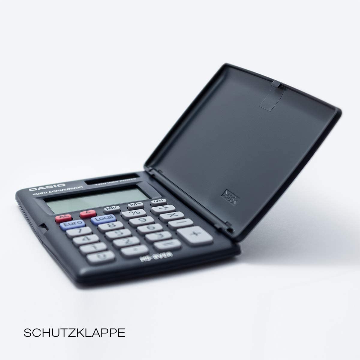 Casio HS-8VERA Taschenrechner 8-stellig mit 360° umschlagbarer Schutzklappe, Solar-/Batteriebetrieb