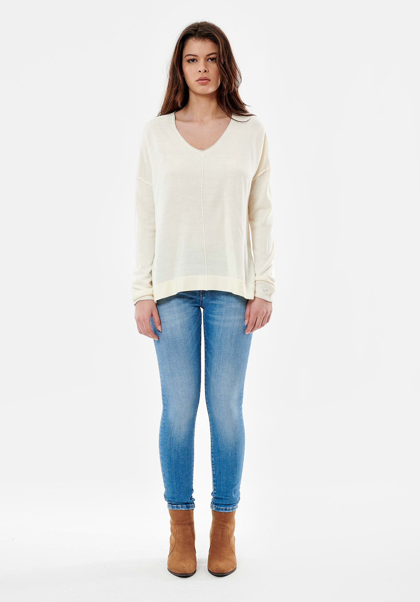 BOSCK  Pull blanc femme