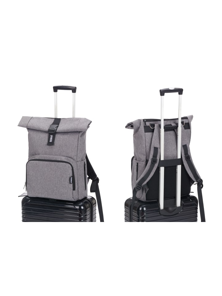 fillikid Wickelrucksack Dublin Exclusiv in Grau Melange günstig kaufen onesize