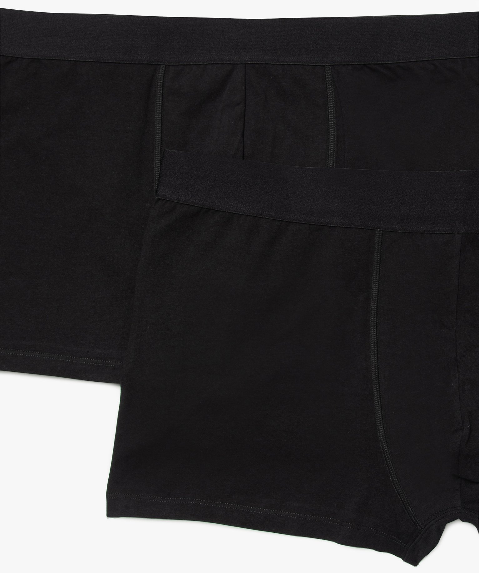 Boxer homme grande taille uni en coton biologique (lot de 2) noir | GEMO