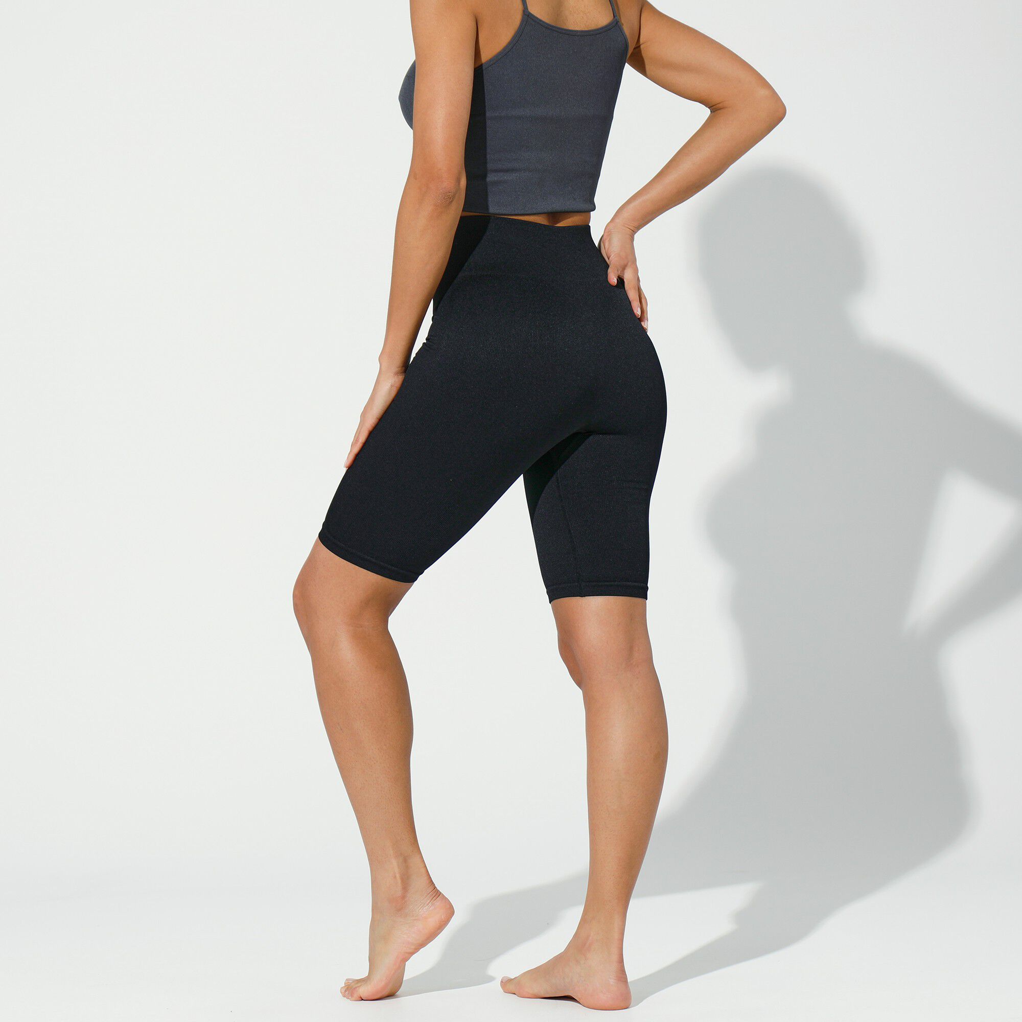 Cycliste maille extensible sans coutures