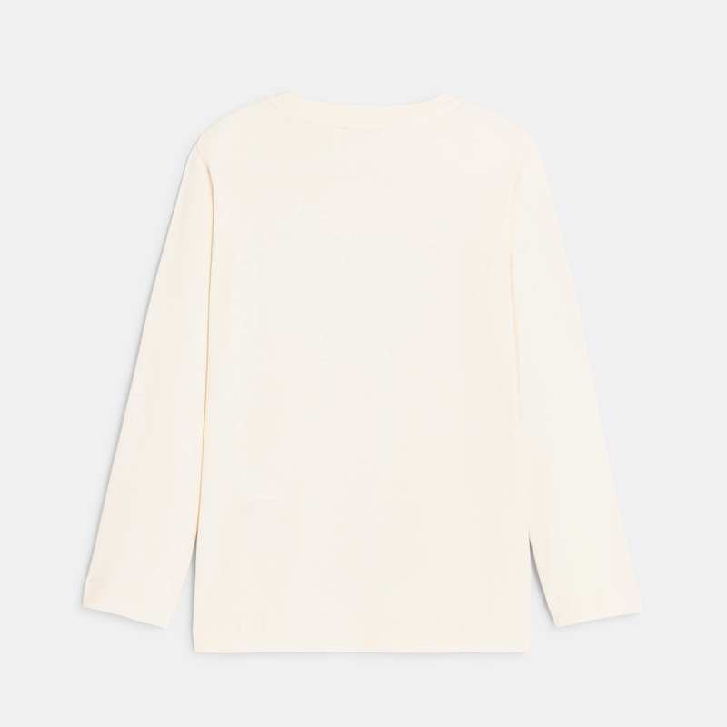 T-shirt manches longues garçon broderie bouclette blanc Catimini