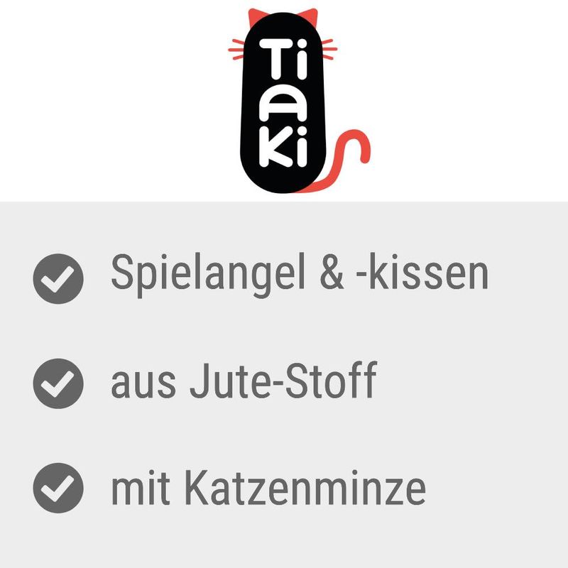 TIAKI Katzenspielzeug-Set Maus mit Katzenminze