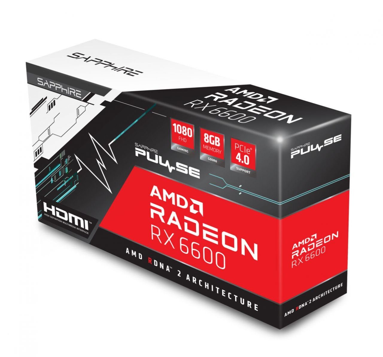 Sapphire Radeon RX 6600 Radeon RX 6600 Grafikkarte (8 GB, GDDR6)