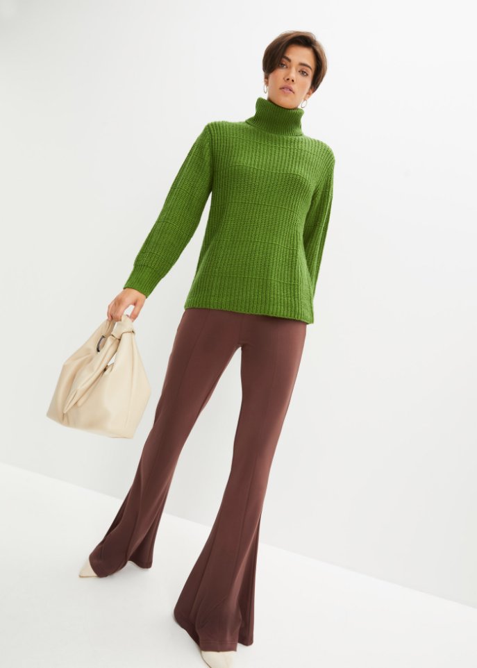 Strickpullover mit Rollkragen