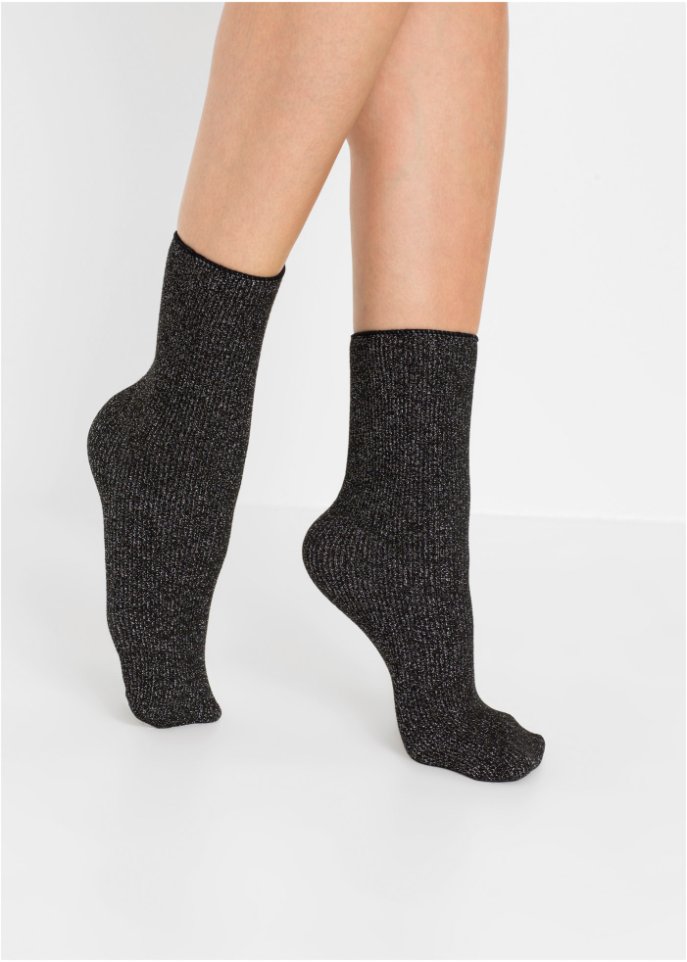 Thermo Socken Glitzergarn (4er Pack)