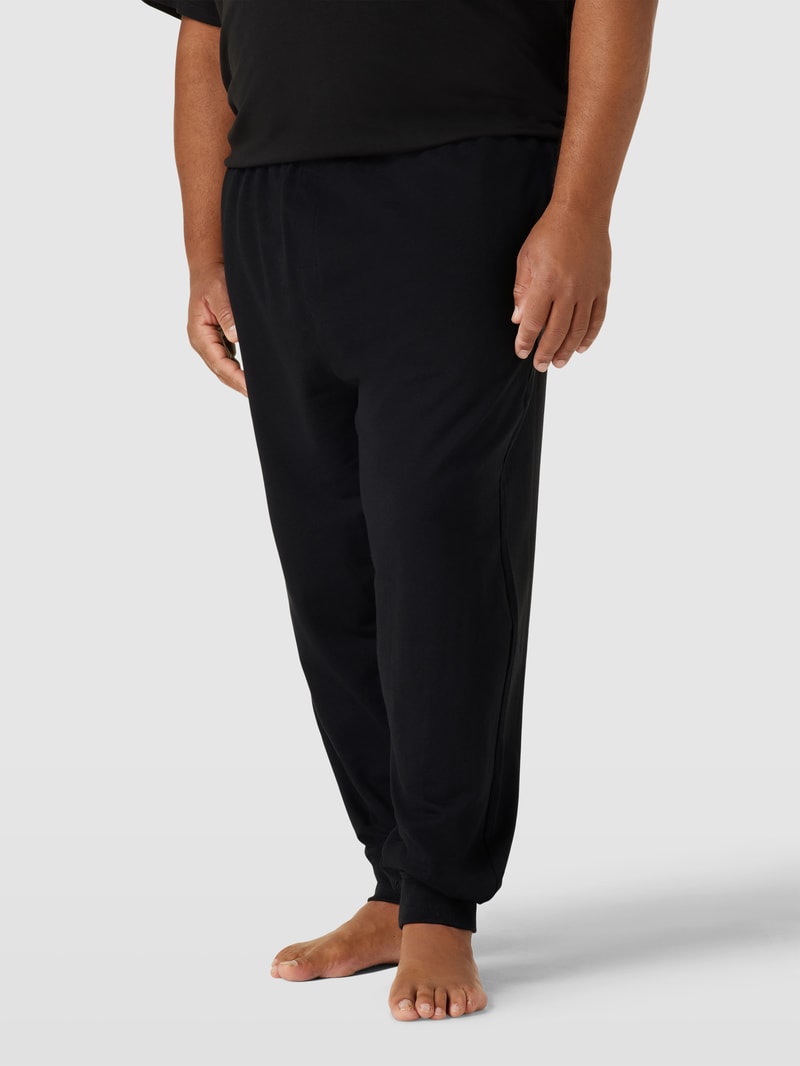 PLUS SIZE Sweatpants mit Logo-Bund Modell 'Jogger' in schwarz