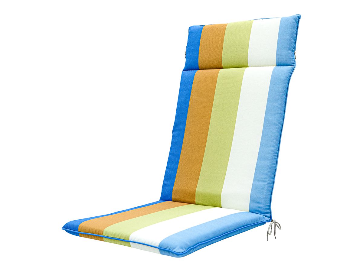 Madison Vivero Azur 120 x 50 Gartenstuhlkissen mit hoher Rückenlehne