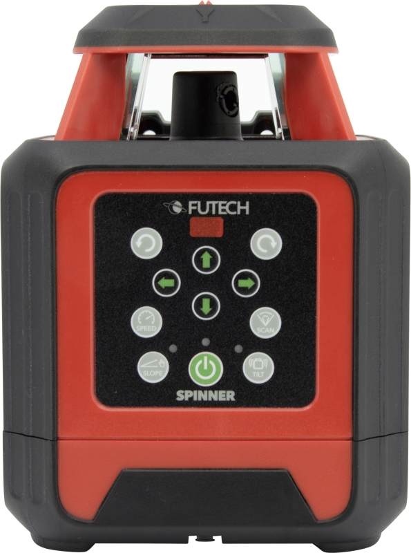 Futech 062.03G.CS Spinner Grönt fodral Set Roterande Laser + Stativ + Stav i fodral