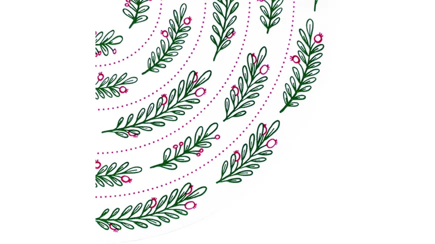 Home-Fashion Serviette Christmas Tree Twigs 33x33cm weiß