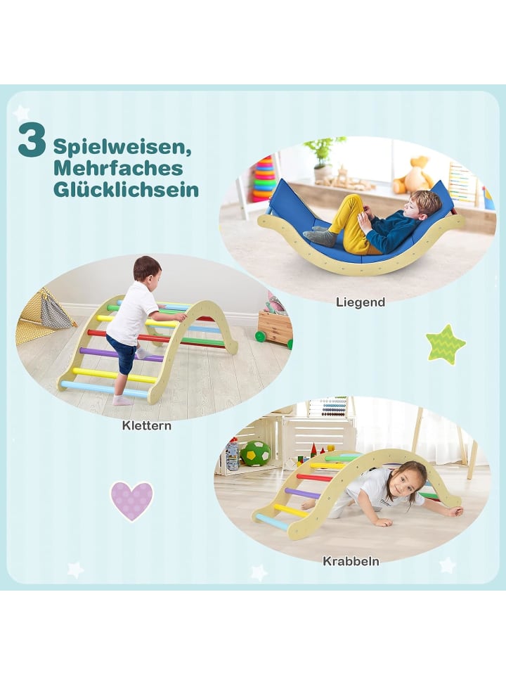 COSTWAY 4 in 1 Kletterleiter in Bunt günstig kaufen 110 cm