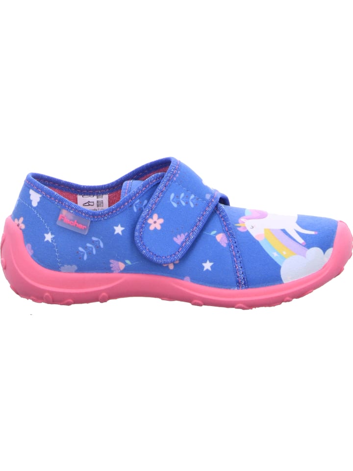 Fischer Markenschuh Hausschuh in blau günstig kaufen