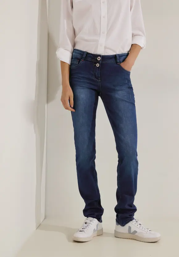 CECIL Mittelblaue Casual Fit Jeans