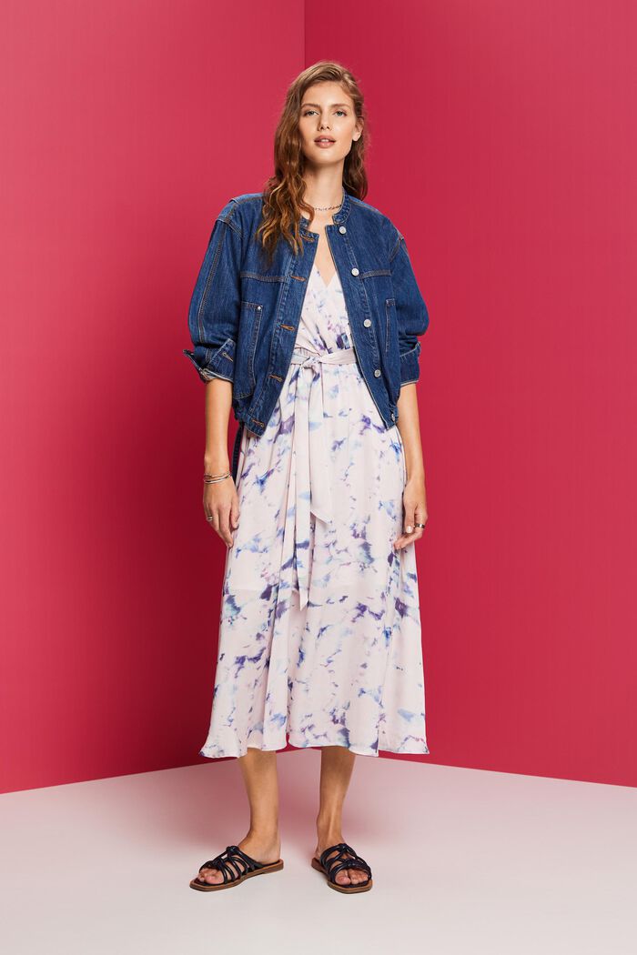Midi-Kleid mit Wickel-Effekt