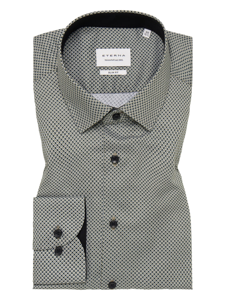 Eterna Hemd SLIM FIT in grün günstig kaufen