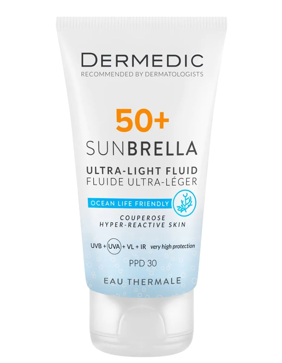 Dermedic Sunbrella Ultra-lichte crème voor de vasculaire en hyperreactieve huid SPF50+