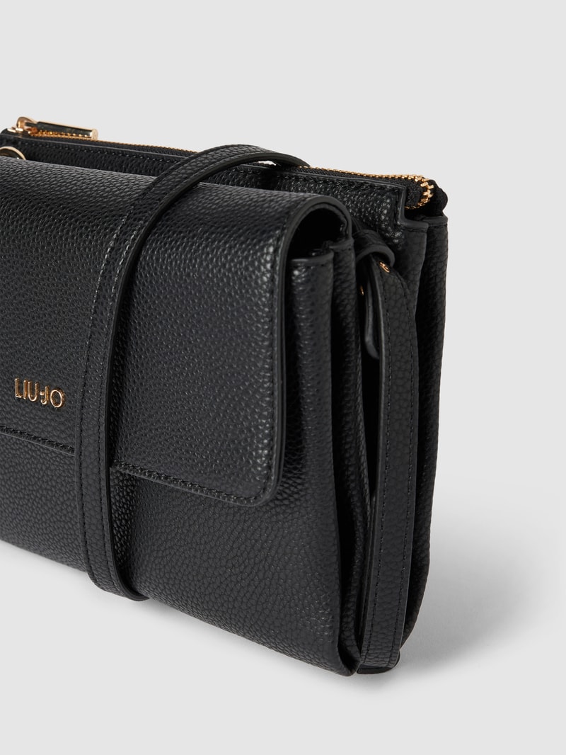 Handtasche mit Label-Applikation Modell 'CALIWEN' in schwarz