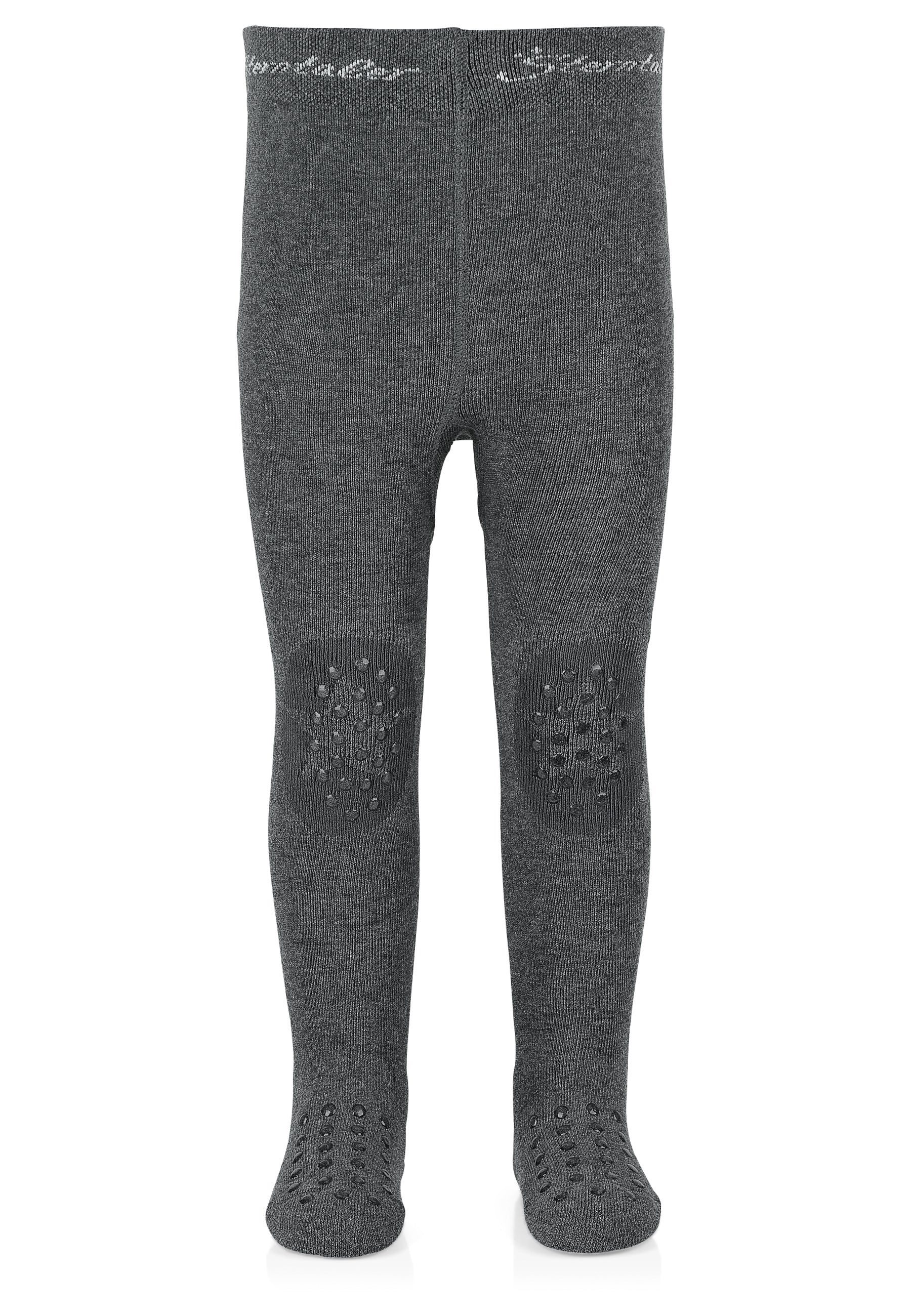 Krabbelstrumpfhose uni mit Anti-Rutsch-Noppen